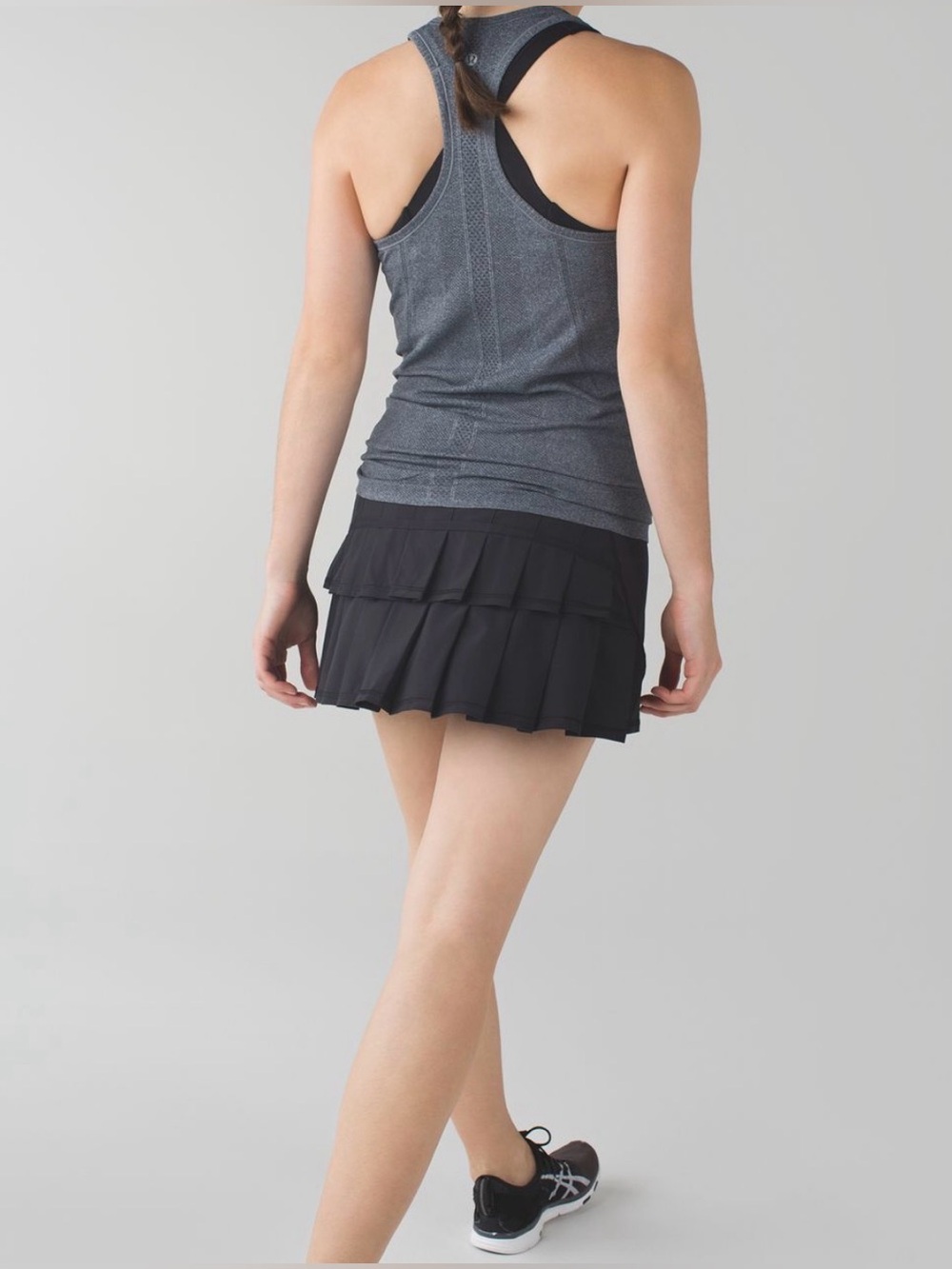 Lululemon Run Pace Setter Skirt Black Size 4 Vintage Pleated Tennis Pickleball S